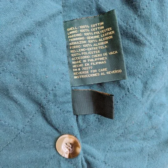 Vintage Barn Chore Jacket Men Large Canvas Leather Collar Farm Work Coat Quilted - Picture 14 of 16